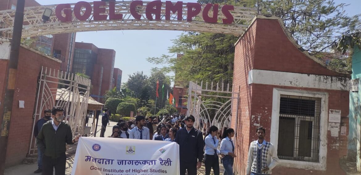 one day camp on the occasion of Voters day (25th  Jan. 2022) conducted in Goel Institute of Higher Studies  Mahavidyalaya, Lucknow.