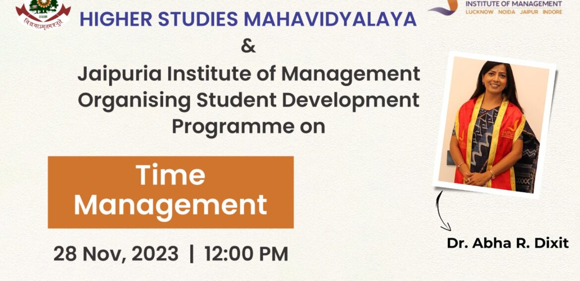 Student Development Programme on Time Management
